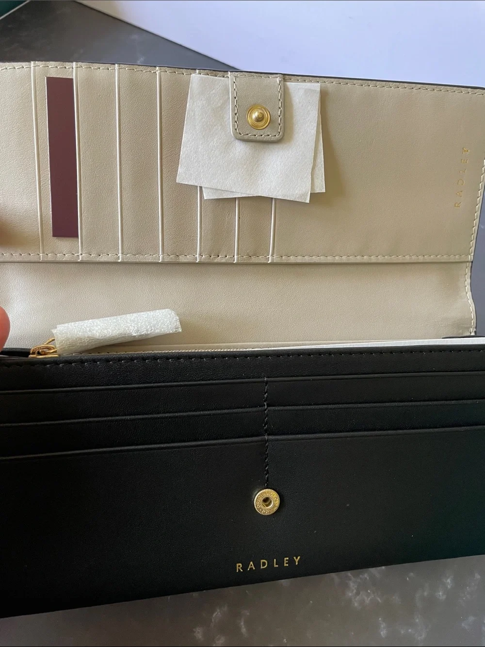 Radley London Party Pals Large Flapover Wallet in Black